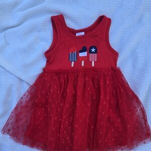 Red Sleeveless Babygirls Dress